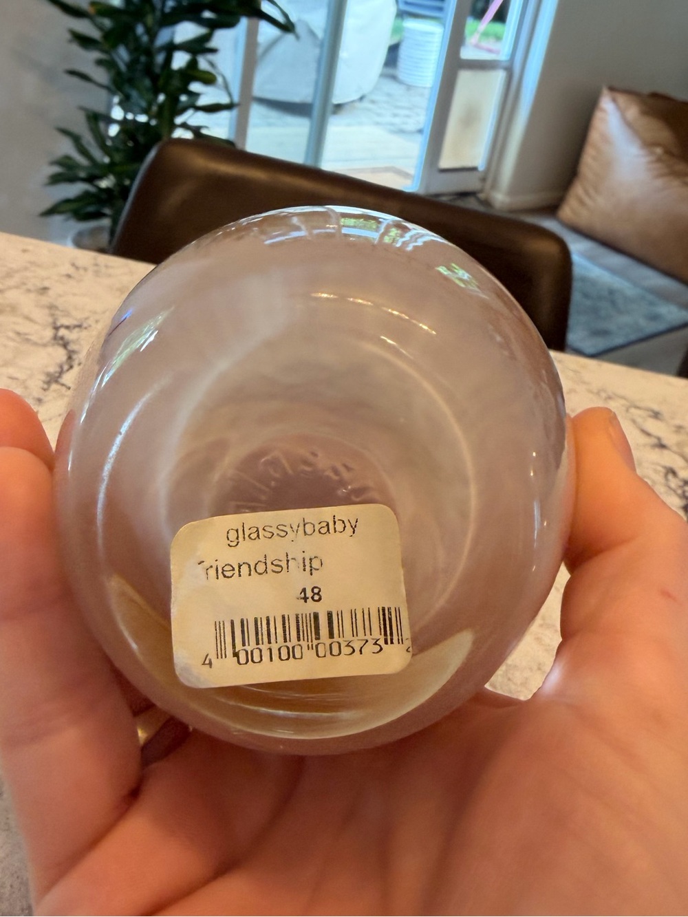 Glassybaby friendship glassbaby beige neutral handblown glass candle votive - Picture 4 of 7